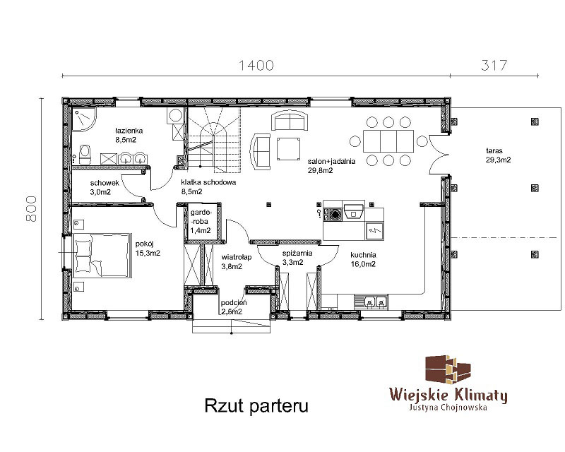 Projekt budynku mieszkalnego jednorodzinnego „DOŚWIATEK